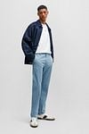 BOSS Satin Chino Light Blue Model / Voorkant