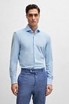 BOSS Hal Shirt Jersey Light Blue Model / Voorkant