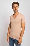 Alan Red T-Shirt NOV V-Neck Stretch Beige 2-Pack Model / Voorkant