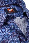 Suitable Overhemd Blauw Paars Dessin 188-4 HBD online bestellen | Suitable