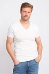 Alan Red Dean V-Hals T-Shirt Wit (2Pack) Model / Voorkant
