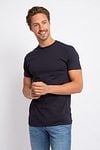 Alan Red Derby O-Neck T-Shirt Black (2Pack) Model / Voorkant
