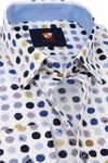 Suitable Overhemd Bollen Blauw Beige SPE20307WA49ST-500 online bestellen | Suitable