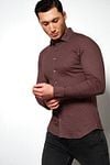 Desoto Shirt Kent Print Red Model / Voorkant