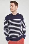 Armor-Lux Molène Pull laine rayé marine Model / Voorkant