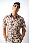 Desoto Short Sleeve Jersey Shirt Print Beige Model / Voorkant