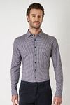 Desoto Overhemd Timeless Elegance Print Donkerblauw Model / Voorkant