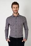 Desoto Overhemd Timeless Elegance Print Donkerblauw Model / Voorkant