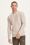 KnowledgeCotton Apparel Pullover Light Grey Model / Voorkant