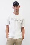 Marc O'Polo T-Shirt Logo Weiß Model / Voorkant