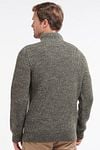Barbour NewTyne Zip Pullover Wool Dark Green Model / Achterkant