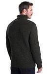 Barbour NewTyne Zip Pullover Wool Olive Green Model / Achterkant