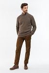 Barbour Pullover Lambswool Knitted Braun Model / Voorkant