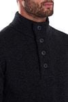 Barbour Pullover Wolle Grün Dunkelgrau Model / Detail
