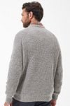 Barbour Pullover Lambswool Knitted Stone Grey Model / Achterkant