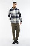 Barbour Alberta Checkered Pane Blue Model / Voorkant