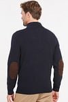 Barbour Trui Wol Patch Navy Model / Achterkant