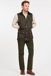 Barbour Westmoreland Wachsweste Olivgrün Model / Voorkant