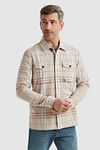 Vanguard Overshirt Checks Beige Model / Voorkant