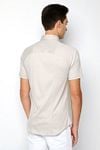 Desoto Short Sleeve Jersey Chemise Beige Model / Achterkant