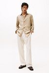 Tommy Hilfiger Hemd Leinen Sandalwood Model / Voorkant