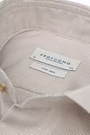 Profuomo Dobby Overhemd Print Beige Product / Detail