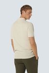 No Excess Knitted Polo Shirt Structure Ecru Model / Achterkant