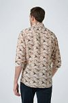 No Excess Linen Shirt Floral Print Multicolour Model / Achterkant