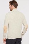 Barbour Mocker Sweater Merino Wool Light Beige Model / Voorkant