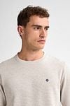 Petrol Sweater Bluewave Stripe Ecru  Model / Detail