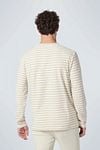 No Excess Longsleeve T-shirt Stripe Beige Model / Achterkant
