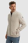 Vanguard Vest Wol Blend Ecru Model / Zijkant