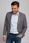 Suitable Sports Jacket Royal Anthracite Model / Voorkant with Bram