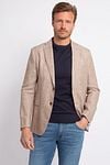 Suitable Blazer Pepita Linen Beige Model / Voorkant