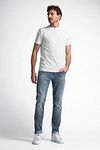 T-Shirt Petrol Myrtle Beach Impression Blanche Model / Voorkant