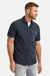 PME Legend Short Sleeve Hemd Jersey Piqué Navy Model / Voorkant