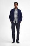 Barbour Talder Cardigan Zippé Laine Gris Model / Voorkant