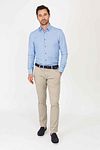 Suitable Chemise 261-4 Imprimé Bleu Model / Voorkant