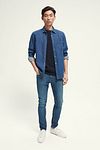 Scotch and Soda Jean Skim Bleu Classique Model / Voorkant