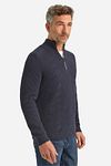 Vanguard Pullover Demi-Zip Structure Mix Laine Marine Model / Voorkant