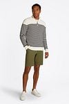 Tommy Hilfiger Racking Half-Zip Structure Blanche Marine Rayé Model / Voorkant