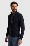 Vanguard Cardigan Mouliné Navy Zipper  Model / Voorkant