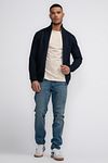 Petrol Cable Cardigan Nunam Navy Model / Voorkant