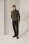 State Of Art Cardigan Zip Structure Brown Model / Voorkant