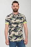 Blue Industry Polo Army Multicolour Model / Voorkant