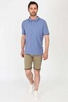 Suitable Respect Polo Shirt Tip Ferry Blue Model / Voorkant