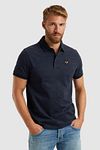 PME Legend Polo Shirt Jacquard Jersey Navy Model / Voorkant