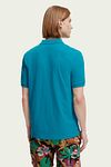 Scotch and Soda Pique Polo Turquoise  Model / Achterkant