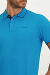 State Of Art Pique Polo Shirt Petrol Blue Model / Detail