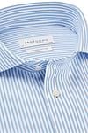 Profuomo Shirt Japanese Knitted Blue Stripes Product / Detail